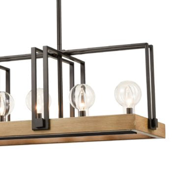 Pordenone Farmhouse 6-Light Chandelier Dining Room Island Pendant Fixture